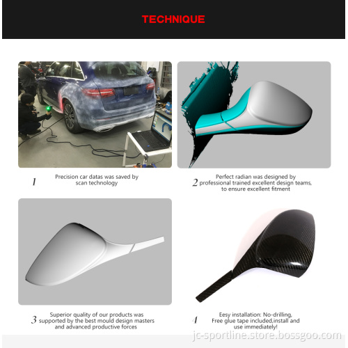 Carbon Fiber Wing Mirror Covers for Ferrari 458 Italia Coupe/Spider (2011-2016)